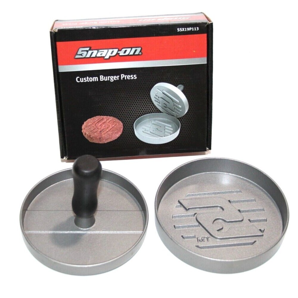 Snap-On Tools Custom Burger Press Collectible Metal S Logo Imprint Licensed NIB